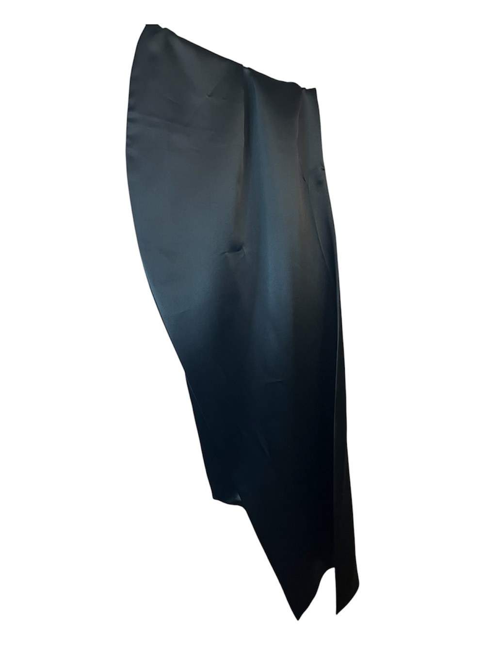 Classic Vintage black Satin Formal Curved Double sided Long opera Wrap Scarf